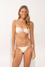 Load image into Gallery viewer, Model Front: Rio De Sol Bottom Bottom Malibu-Natural Cheeky-Tie