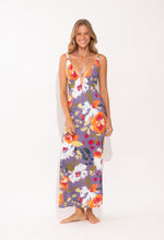 Load image into Gallery viewer, Model Front: Rio De Sol Maxi Dresses Garden-Flower Saida Yara