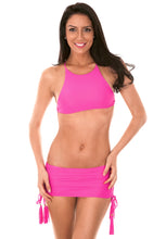 Load image into Gallery viewer, Image 03: Rio De Sol Top Soutien Ambra Jupe Rosa Choque