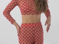 Load and play video in Gallery viewer, Video: Rio De Sol Beach Top Floral-Scales Top Harper