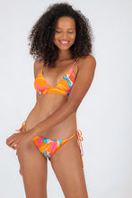 Load image into Gallery viewer, Model Front: Rio De Sol Bottom Bottom Orange-Bloom Ibiza