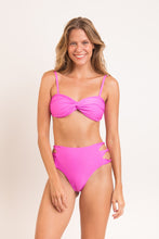 Load image into Gallery viewer, Model Front: Rio De Sol Bottom Bottom Vita-Pink High-Waist-Spin