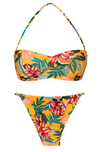 Load image into Gallery viewer, Product Front: Rio De Sol Set Set Lis Bandeau-Pli Cheeky-Fixa