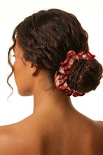 Load image into Gallery viewer, Model Front: Rio De Sol Hair Accessory Floral-Scales Scrunchie
