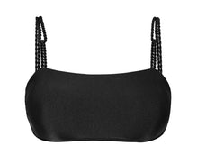 Load image into Gallery viewer, Product Front: Rio De Sol Top Top Shimmer-Black Bandeau-Reto
