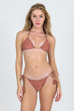 Load image into Gallery viewer, Model Front: Rio De Sol Bottom Bottom Shimmer-Copper Frufru-Comfy
