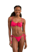 Load image into Gallery viewer, Model Front: Rio De Sol Set Set Dots-Virtual-Pink Balconet-Tie Pipa
