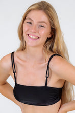 Load image into Gallery viewer, Gallery: Rio De Sol Top Top Shimmer-Black Bandeau-Reto
