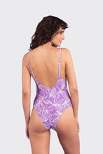 Load image into Gallery viewer, Model Back: Rio De Sol One-Piece Trail-Purple Hype
