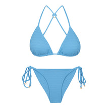 Load image into Gallery viewer, Product Front: Rio De Sol Set Set Solar-Celeste Tri-Aya Cheeky-Tie
