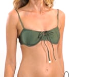 Load and play video in Gallery viewer, Video: Rio De Sol Bottom Bottom Shimmer-Croco Cheeky-Tie-Gold
