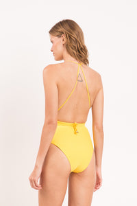 Model Back: Rio De Sol One-Piece Amarelo New Vegas