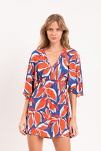 Load image into Gallery viewer, Model Front: Rio De Sol Mini Dress Leaves Mini Dress
