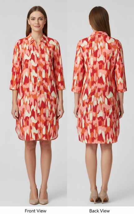Model Front: Rio De Sol Shirtdress Mirage Chemise Gabriele
