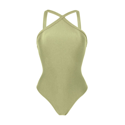 Product Front: Rio De Sol One-Piece Oliva High-Neck