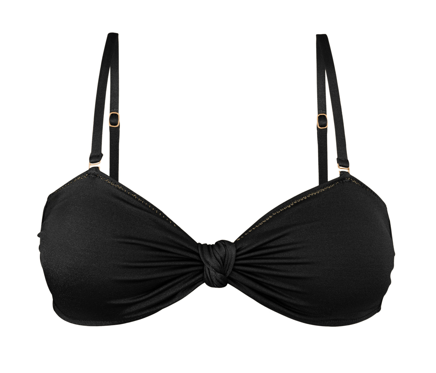 Product Front: Rio De Sol Top Top Shimmer-Black Bandeau-Joy