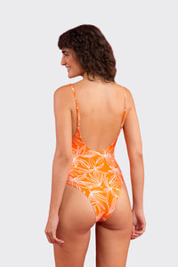 Model Back: Rio De Sol One-Piece Trail-Orange Hype