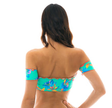 Load image into Gallery viewer, Top Acqua Flora Off Shoulder
