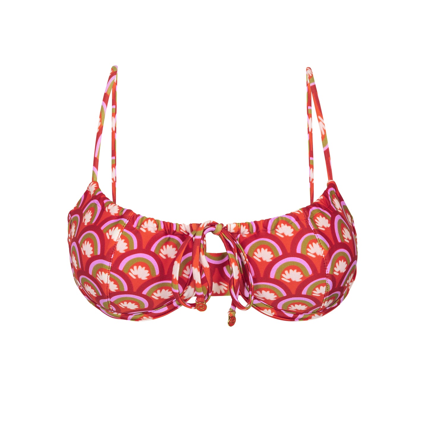 Top Floral-Scales Balconet-Tie