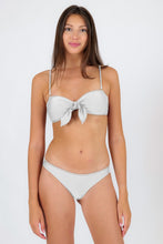 Load image into Gallery viewer, Top Shimmer-White Bandeau-Knot
