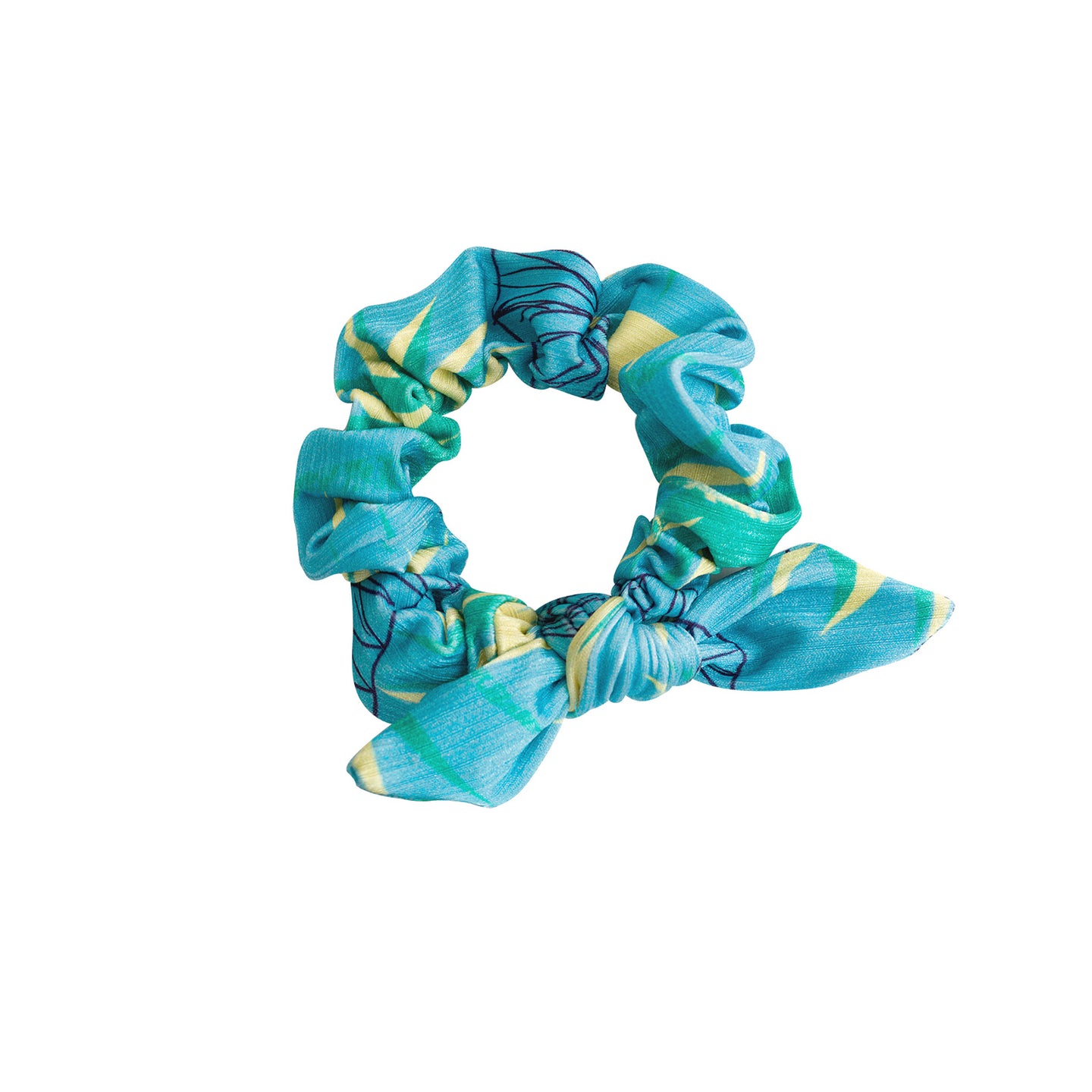 Flower Geometric Scrunchie