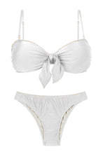 Load image into Gallery viewer, Set Shimmer-White Bandeau-Knot Essential
