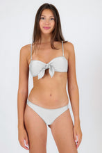 Load image into Gallery viewer, Top Shimmer-White Bandeau-Knot
